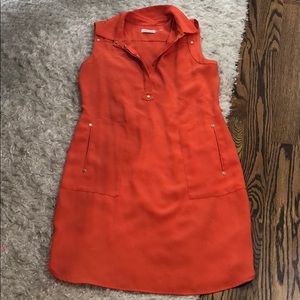 Orange Calvin Klein sleeveless dress